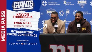 Kayvon Thibodeaux amp Evan Neal Introductory Press Conference  New York Giants [upl. by Jentoft]