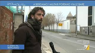 Coronavirus i camion dellEsercito escono dal Cimitero di Bergamo con le bare delle ultime vittime [upl. by Fielding]