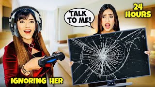 Ignoring SAMREEN ALI For 24 Hours Challenge  gone wrong 😭 Mahjabeen Ali [upl. by Anikahs]