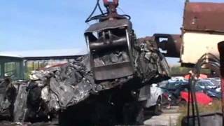 Moving Big Cubes of Scrap Metal  totally trucks [upl. by Erlina]