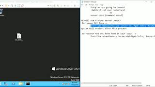How to convert GUI to server core using power shell [upl. by Nnaael]