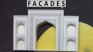 FACADES  How to make a model of Taj Mahal  Architecture Model Making [upl. by Kirbee641]