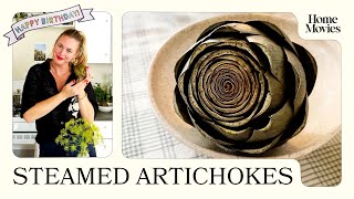 Steamed Artichokes With Anchovy Butter and Lemon  Home Movies with Alison Roman [upl. by Malorie]