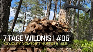 7 Tage Wildnis  610  Kanutour in Schweden  Feuerholz amp Fusilli  Bushcraft  051  2024 [upl. by Ayinat477]