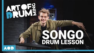 Songo Drum Lesson  Learn The ArtOfDrumming Intro Groove  Drum Lesson By Chris Hoffmann [upl. by Nevaed996]