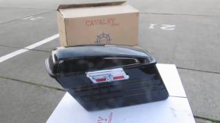 Cavalry Fiberglass Hard Saddlebags Demo [upl. by Ehlke]