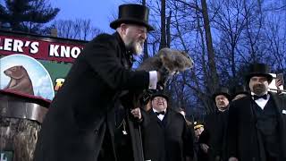 Groundhog Day Punxsutawney Phil makes his prediction [upl. by Entirb]