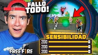 JUGUÉ FREE FIRE pero CON SENSIBILIDAD al 200   TheDonato [upl. by Aicnom10]