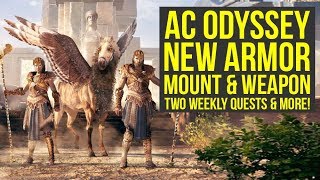 Assassins Creed Odyssey Sphinx Armor New Best Mount Weapon amp More AC Odyssey Sphinx Pack [upl. by Dilahk]