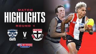 Geelong Cats v St Kilda Highlights  Round 1 2024  AFL [upl. by Sidnac]