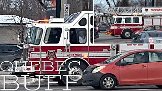 Laval Fire Department SSIL Station 2 rigs responding urgently to a call in Chomedey [upl. by Alicec]