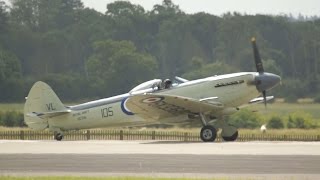 Supermarine 395 Seafire F17 flying Display at RNAS Yeovilton Air Day 2015 [upl. by Hylan903]