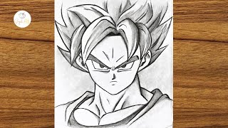 How To Draw Goku Super Saiyan blue  Easy drawing ideas for beginners  Beginners drawing [upl. by Nyad]