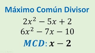 Maximo comun divisor de polinomios por descomposicion en factores ejemplo 03 [upl. by Manda]