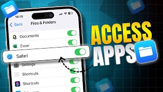 How to Access Other Apps From File App on iPhone  Enable Access to Files App From Other iOS Apps [upl. by Nytsua]