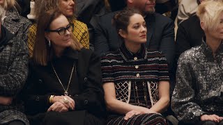 Marion Cotillard and Carole Bouquet at the Spring Summer 2023 Haute Couture show — CHANEL Shows [upl. by Simpkins]