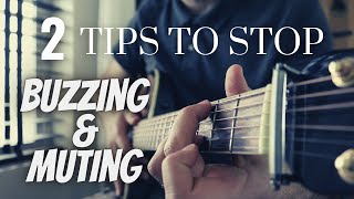 How To Stop Muting amp Buzzing Your Guitar Strings [upl. by Savior]