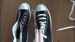 How To Bar Lace Converse High Tops [upl. by Gus428]