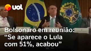 Bolsonaro em vídeo de reunião Serei contundente com embaixadores Se aparece Lula com 51 acabou [upl. by Aneger]