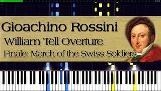 Gioachino Rossini  William Tell Overture  Finale  Piano Tutorial [upl. by Ilrahc]