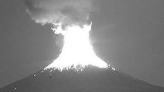 Eruption of Popocatépetl volcano 18 April 2016 [upl. by Rramal652]