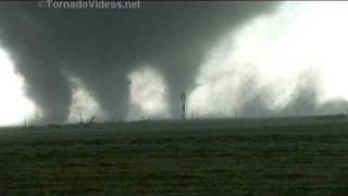 Enormous Halfmile Wide Multiplevortex Tornado l MB Canada 6232007 [upl. by Elleunamme]