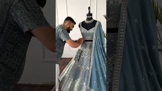 Skyblue color Sequence Zari Embroidery work Designer Lehenga choli for Wedding lehengas lehenga [upl. by Carisa]