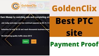 Goldenclixcom trusted PTC site Payment proof Bangla [upl. by Ivon447]