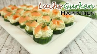 Gurkenhäppchen mit Lachs und Dill [upl. by Aicineohp]