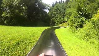 Summer Bobsleigh Course  Funny fail Caught with GoPro in Germany [upl. by Ttennej]