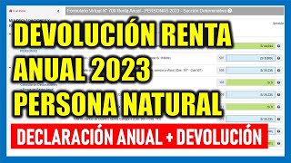 Devolución Renta Anual 2023 SUNAT Presenta así tu declaración y devolución de impuestos FV 709 [upl. by Yelsew101]