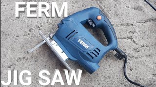 Ferm Jig Saw JSM1030 550W Lock on switch Wood amp Steel saw blade tutorial [upl. by Zeiger]