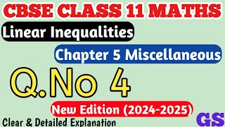 Chapter 5  Miscellaneous QNo 4  Linear Inequalities  CBSE Class 11th Maths in Tamil  NCERT [upl. by Marthena]