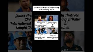 Remarkable International Batting And Bowling Records cricket india ipl shorts [upl. by Ecirtak360]