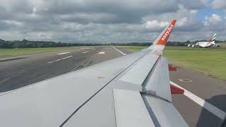 EasyJet A320 OEIND takeoff at Birmingham Airport [upl. by Alonso]