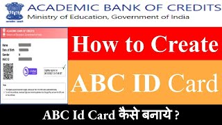 ABC ID kaise banaye abc id card kaise banaye how to create abc id card abc id kaise bnaye college [upl. by Cheffetz]