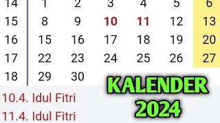 kalender 2024 [upl. by Aiht]