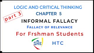 FALLACY OF RELEVANCE  LOGIC AND CRITICAL THINKING For Freshman Students  part 3 [upl. by Arnuad]