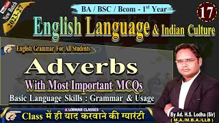 17 Adverbs Meaning Type of Adverbs QuestionAnswer English Language BA 1st year [upl. by Bunni185]