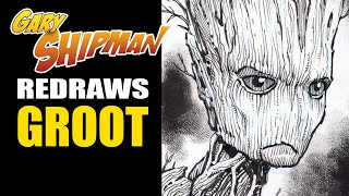 EPS 59  Professional Comic Book Artist Redraws Marvel Character Groot [upl. by Ehsiom]