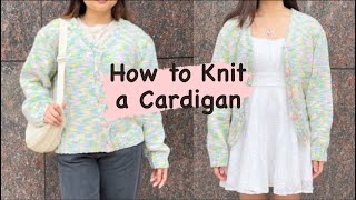 How to knit a cardigan  VGYS [upl. by Lancelle]