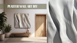 LARGE PLASTER WALL ART DIY tutorial  DIY Plaster Art [upl. by Adnilg]