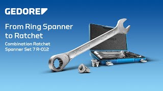 These spanners become a ratchet  GEDORE combination spanner set 7 R012 [upl. by Renie]