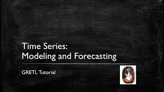 Gretl Tutorial 6 Modeling and Forecasting Time Series Data [upl. by Aleemaj]