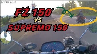 speed test tmx supremo 150 spracket combination 1540 vz fz150 yamaha [upl. by Huang]