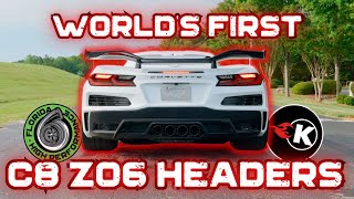 WORLDS FIRST C8 Z06 Corvette Headers with Cold Start and Revs [upl. by Orlov723]