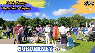 Norderney Impressionen beim Public Viewing zum EMSpiel Deutschland  Ungarn Island life 2024 [upl. by Norbert]