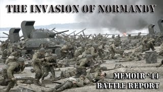 DDay  The Invasion of Normandy at Omaha Beach Using Memoir 44 Command Combat Battle Report [upl. by Leruj]