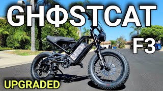 Amazing Torque Ghostcat F3 1500w Pro Ebike Review [upl. by Yrannav]