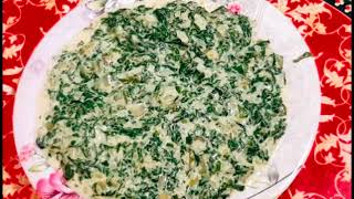 Quick creamy spinach recipe [upl. by Eylatan]